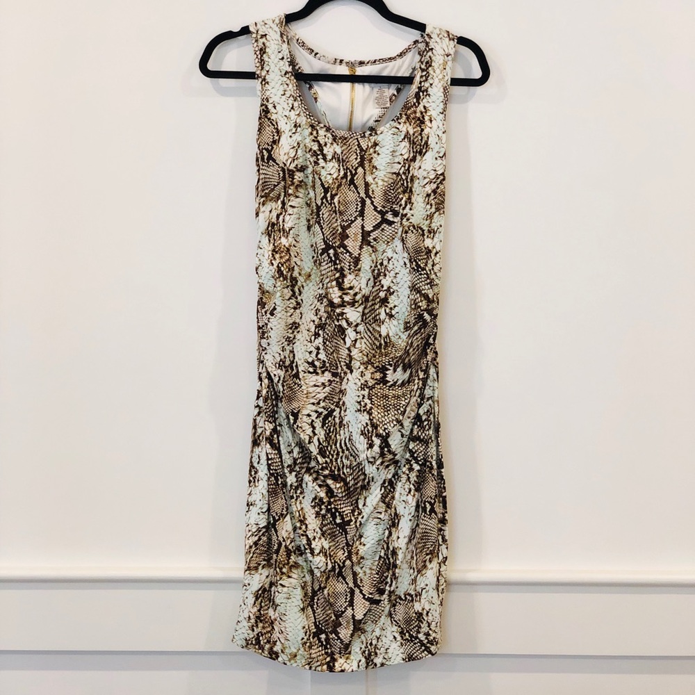 Mint snakeskin bodycon dress. S